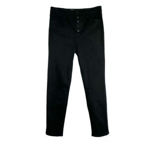 No Boundaries Black High Rise Button Fly Skinny Jeans